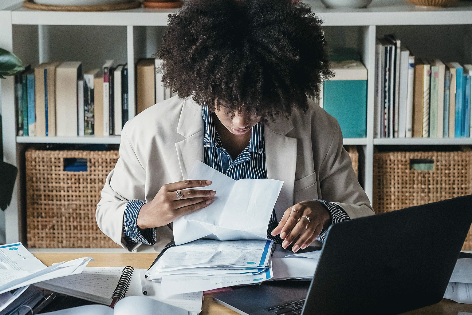 Person doing paperwork