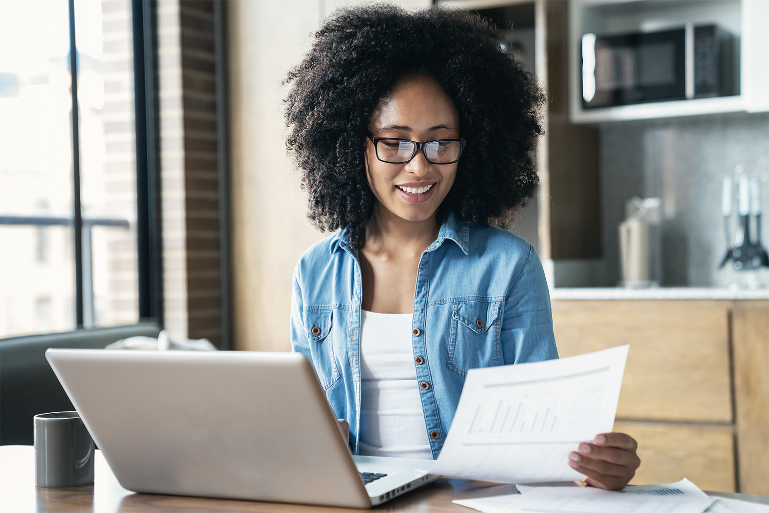 Young woman applying to study at a university
